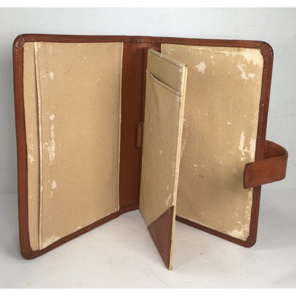 Dooney & Bourke Vtg  SMALL Brown Leather Planner Agenda-Made in USA - Distressed - Picture 3 of 12